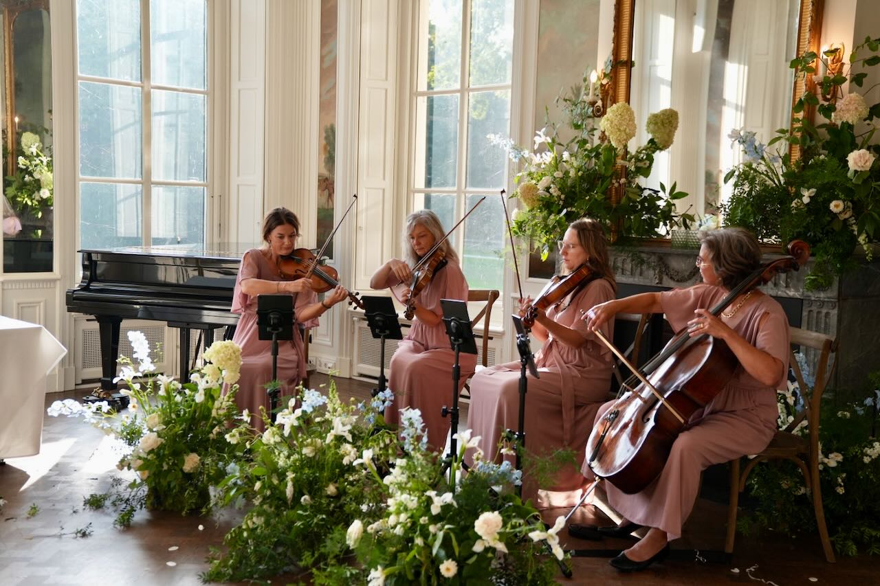 Strijkkwartet ceremonie in salon Parc Broekhuizen Leersum